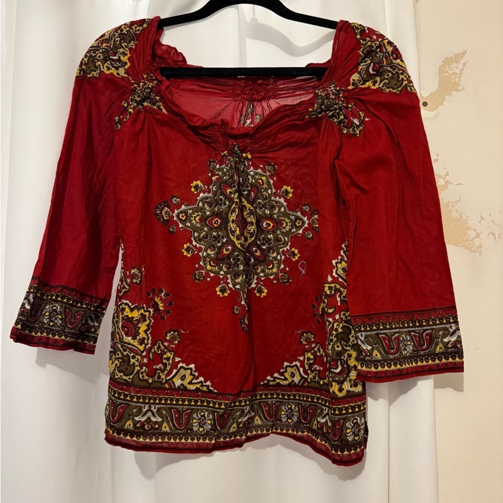 Bohemian Red Women's Top